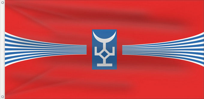 Drapeau, avec deux œillets métalliques et guindant renforcé : Talas Province Kyrgyzstan	Talas Province, Kyrgyzstan	Province de Talas	Provincia de Talas	Talas Provinz	Provincia di Talas