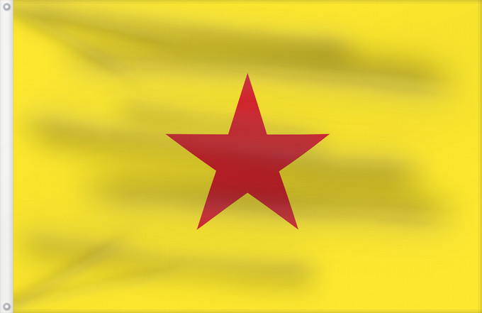 Flag, with two metal eyelets and reinforced hoist: Mohéli