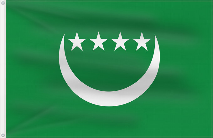Flag, with two metal eyelets and reinforced hoist: Comoros  1992	Komorów z 1992 r