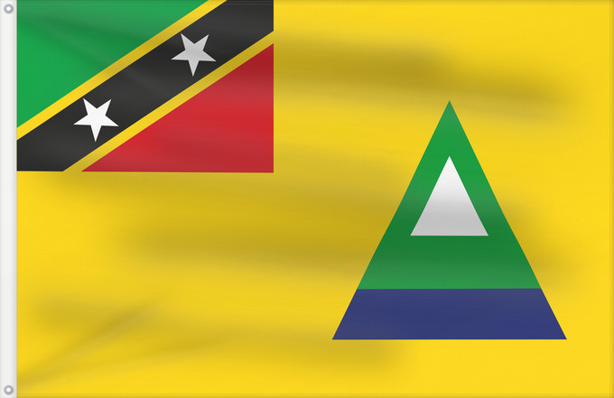 Drapeau, avec deux œillets métalliques et guindant renforcé : Nevis