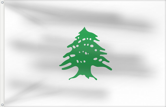 Flagge, mit zwei Metallösen und verstärktem Besatzband: Cedar Lebanon after the fall of the Ottoman empire