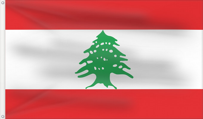 Flag, with two metal eyelets and reinforced hoist: Lebanon	Liban	Líbano	Libanon	Libano	Ar	Сцяг Лівана	Chorhoj Libanona	Լիբանանի դրոշ	Libani	Флаг Ливана	Lübnan
