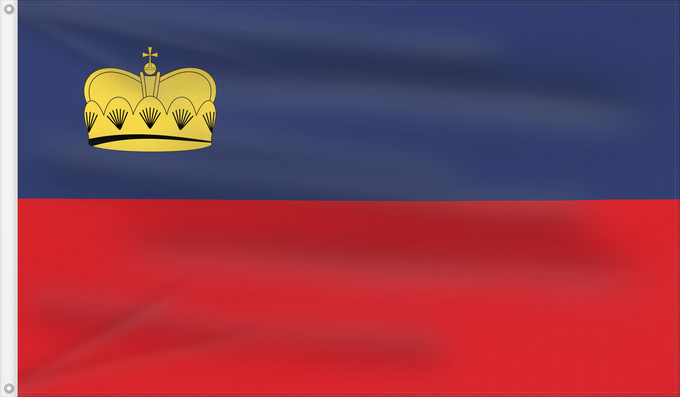 Drapeau, avec deux œillets métalliques et guindant renforcé : Liechtenstein  1937–1982	Liechtenstein (1937–1982)	Liechtenstein 1937—1982