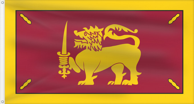 Drapeau, avec deux œillets métalliques et guindant renforcé : Ceylon