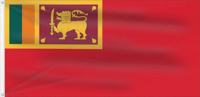 Bandera, con dos ojales metálicos y lado del asta reforzado: Civil Ensign of Sri Lanka	Civil ensign of Sri Lanka	Sri Lanka - Pavillon Civil	Sri Lanka - Pabellón Civil	Sri Lanka - Zivilschiffsflagge	Sri Lanka - Insegna Civile	Sri Lankas gamla handelsflagga