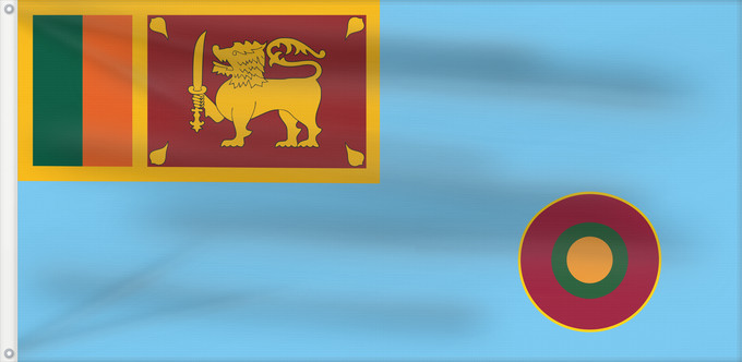 Drapeau, avec deux œillets métalliques et guindant renforcé : Ensign of the Sri Lanka Air Force