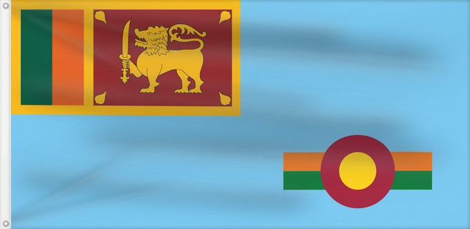 Drapeau, avec deux œillets métalliques et guindant renforcé : Ensign of the Sri Lanka Air Force 1971-2010