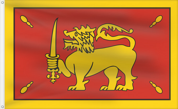 Flagge, mit zwei Metallösen und verstärktem Besatzband: King of Kandy in 1815	King of Kandy (1815)	Roi de Kandy (1815)	Rey de Kandy (1815)	König von Kandy (1815)	Re di Kandy (1815)
