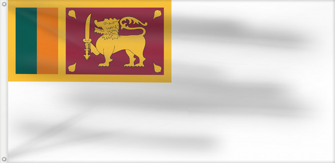 Drapeau, avec deux œillets métalliques et guindant renforcé : Naval Ensign of Sri Lanka