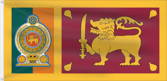Drapeau, avec deux œillets métalliques et guindant renforcé : Sri Lankan Army