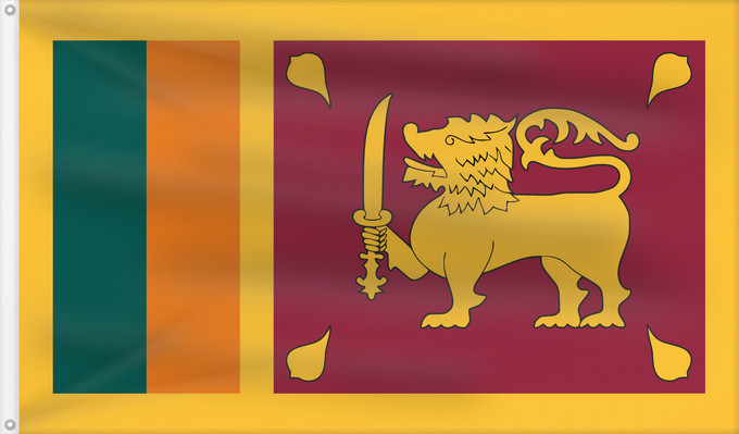 Drapeau, avec deux œillets métalliques et guindant renforcé : Sri Lanka Sri Lankas Sri Lanki শ্রীলঙ্কার জাতীয় পতাকা Sri-Lanko Флаг Шри-Ланки श्रीलङ्का ध्वज ශ්රී ලංකාවේ ජාතික කොඩිය இலங்கையின் தேசியக்கொடி Stän Sri-Lankäna