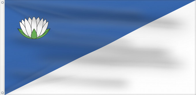 Flagge, mit zwei Metallösen und verstärktem Besatzband: Brocēni Brocēni, Latvia Brocēnu karogs