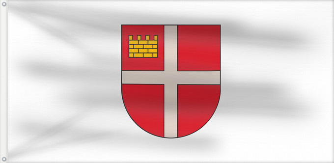Flagge, mit zwei Metallösen und verstärktem Besatzband: Ikšķile	Ikšķile, Latvia	Ikšķiles
