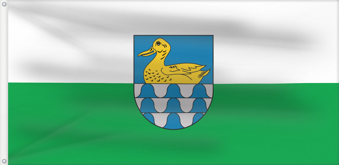 Flagge, mit zwei Metallösen und verstärktem Besatzband: Lubāna	Lubāna, Latvia	Lubānas