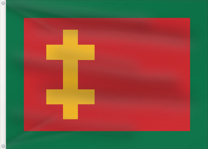 Flagge, mit zwei Metallösen und verstärktem Besatzband: Naval Jack of Lithuania 1927 40