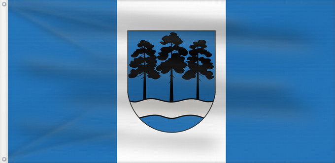Flagge, mit zwei Metallösen und verstärktem Besatzband: Ogre Ogre, Latvia Ogres