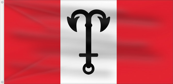 Flagge, mit zwei Metallösen und verstärktem Besatzband: Salacgrīva	Salacgrīva, Latvia	Salacgrīvas