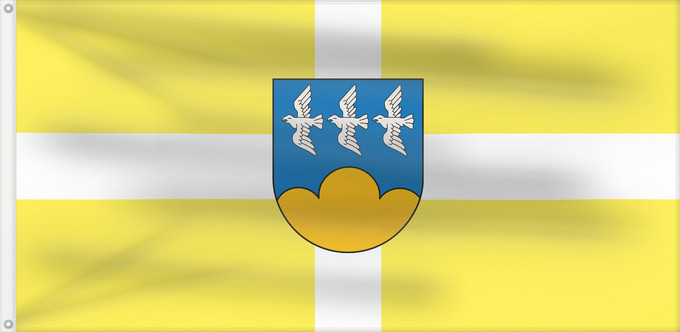 Flagge, mit zwei Metallösen und verstärktem Besatzband: Smiltene	City of Smiltene, Latvia	Smiltenes pilsētas