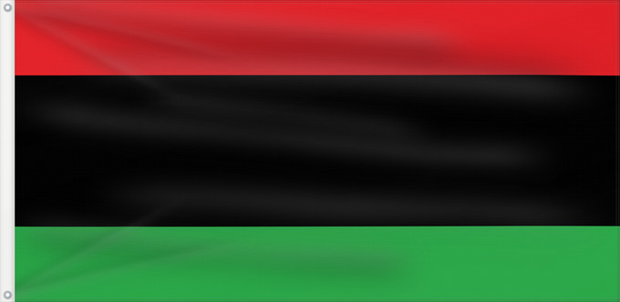 Flag, with two metal eyelets and reinforced hoist: Libya  without crescent and star	One form of flag of the Libyan opposition -- 1969 flag without central white star and crescent	Libye (drapeau de 1969 sans croissant et étoile)	Libia (bandera de 1969 sin creciente y estrella)	Libyschen Opposition	Libia (b