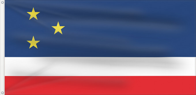 Flag, with two metal eyelets and reinforced hoist: Gagauzia Gagouzie Gagauzien Gagauz Yerin bayraı Стягул Гэгэузией Găgăuziei Флаг Гагаузии Прапор Гагаузії