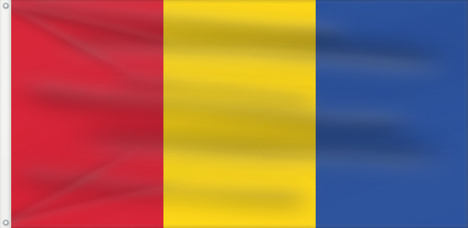 Bandiera, con due occhielli metallici e lato dell'asta rinforzato: Moldova back	Back of the flag of Moldova  1990-2010	Achterkant van de vlag van Moldavië  1990-2010