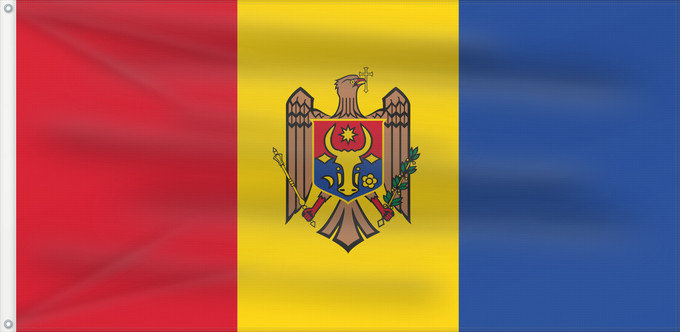 Flagge, mit zwei Metallösen und verstärktem Besatzband: Moldova  reverse	Moldova (reverse)	Moldavie (revers)	Moldavia (reverso)	Moldau (Revers)	Moldavia (rovescio)	Стягул Републичий Молдова	Republicii Moldova, revers