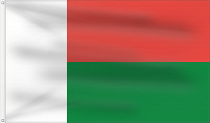 Flag, with two metal eyelets and reinforced hoist: Madagascar Madagaskar