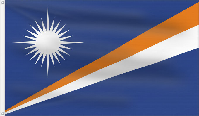 Bandera, con dos ojales metálicos y lado del asta reforzado: Marshall Islands Marshall Islas Marshall Marshallinseln Isole Marshall Marshalleilanden Marshallovih otokov