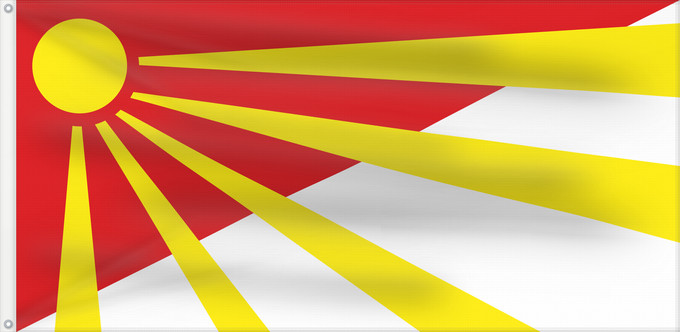 Bandera, con dos ojales metálicos y lado del asta reforzado: Čaška Municipality, North Macedonia	Čaška Municipality, Macedonia	Municipalité de Čaška	Municipio de Čaška	Gemeinde Čaška	Comune di Čaška	Знаме на Општина Чашка