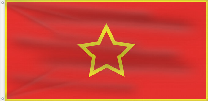 Flag, with two metal eyelets and reinforced hoist: Goce Delčev Battalion	Goce Delčev Battalion used during the Macedonian Liberation War  WWII	Bataillon Goce Delčev (Guerre de libération macédonienne, Seconde Guerre mondiale)	Batallón Goce Delčev (Guerra de Liberación de Macedonia, Segunda Guerra Mundial)