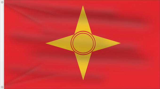 Flagge, mit zwei Metallösen und verstärktem Besatzband: Proposal of Macedonia - 5	One of the first 12 flag proposals for a new flag of Macedonia  1995	Proposition de la Macédoine - 5 (1995)	Propuesta de Macedonia - 5 (1995)	Mazedonien Vorschlag - 5 (1995)	Proposta della Macedonia - 5 (1995)	Едно од вкупноте 12