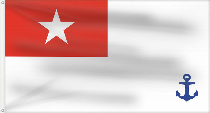 Flagge, mit zwei Metallösen und verstärktem Besatzband: Naval Ensign of Myanmar