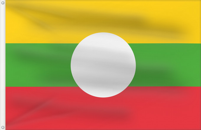 Drapeau, avec deux œillets métalliques et guindant renforcé : Shan State	Estado Shan	Shan-Staates