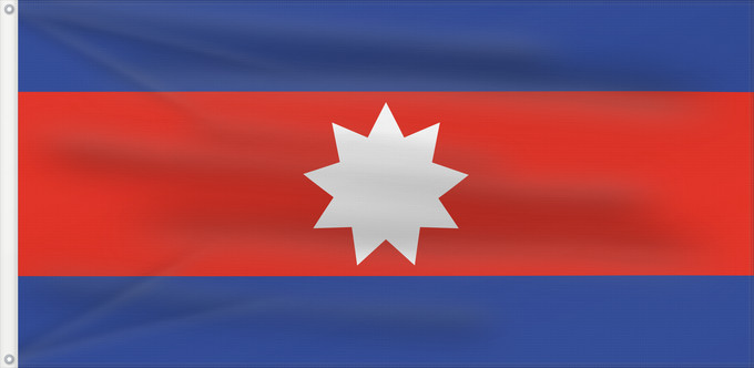 Drapeau, avec deux œillets métalliques et guindant renforcé : Wa Cambodia