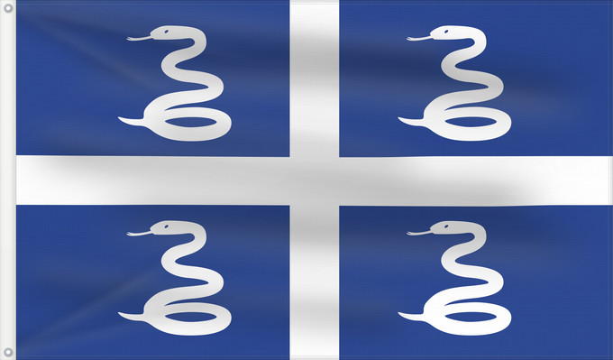 Bandera, con dos ojales metálicos y lado del asta reforzado: Martinique	Martinica