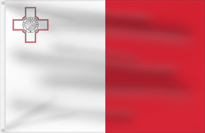 Flag, with two metal eyelets and reinforced hoist: Malta  variant	Malta	Malte (variant)	Malta (variante)	Malta (Variante)	Ta  Malta