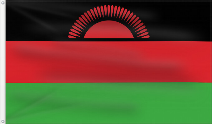 Drapeau, avec deux œillets métalliques et guindant renforcé : Malawi Malaui የማላዊ ሰንደቅ ዓላማ علم ملاوي Malawis Malavio Maláive Mbendera ya Malaŵi Флаг Малави Malavija Malaawi