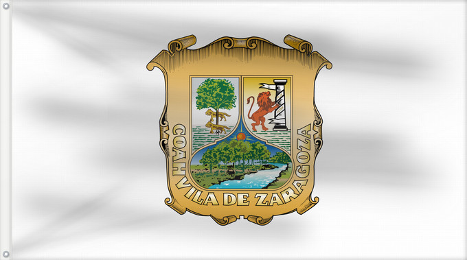Drapeau, avec deux œillets métalliques et guindant renforcé : Coahuila Coahuila Coahuila de Zaragoza