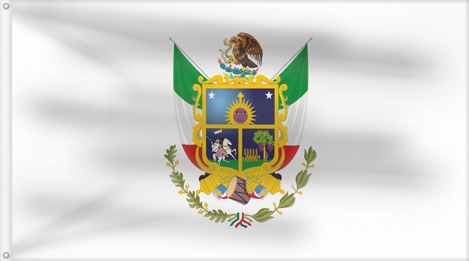 Drapeau, avec deux œillets métalliques et guindant renforcé : Queretaro Querétaro Querétaro