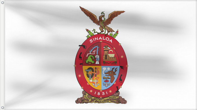 Drapeau, avec deux œillets métalliques et guindant renforcé : Sinaloa