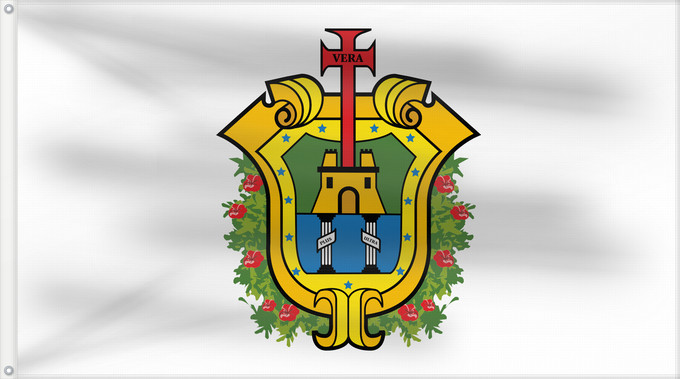 Drapeau, avec deux œillets métalliques et guindant renforcé : Veracruz	Vera Cruz
