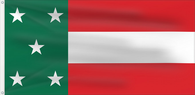 Flagge, mit zwei Metallösen und verstärktem Besatzband: Yucatan Republic of Yucatan Yucatán