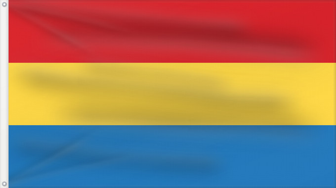 Drapeau, avec deux œillets métalliques et guindant renforcé : Aguascalientes Aquarum Caldarum Īpān Aguascalientes