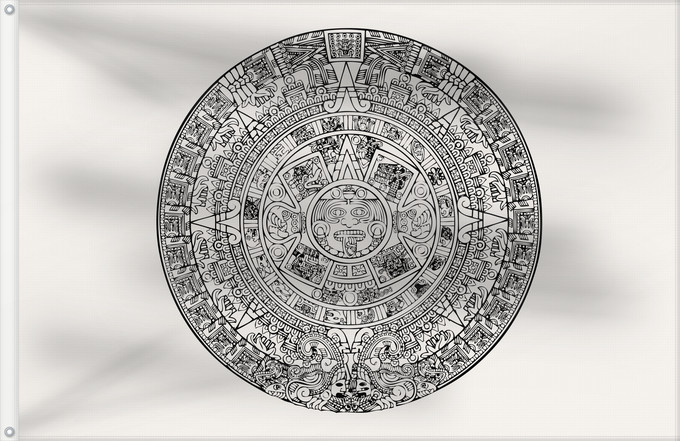Drapeau, avec deux œillets métalliques et guindant renforcé : Canvas of the Aztec People