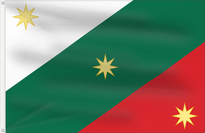 Drapeau, avec deux œillets métalliques et guindant renforcé : First flag of the Mexican Empire Mexican Regency First flag of the Mexican Empire