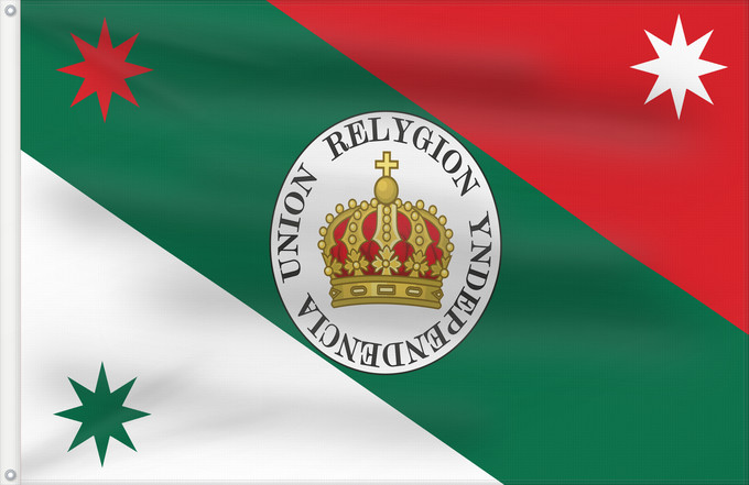 Drapeau, avec deux œillets métalliques et guindant renforcé : Iturbide s Infantry Iturbide's Infantry Infanterie d'Iturbide Infantería de Iturbide Iturbides Infanterie Fanteria di Iturbide