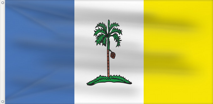 Flagge, mit zwei Metallösen und verstärktem Besatzband: Pulau Pinang