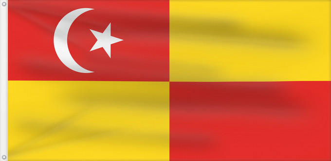 Drapeau, avec deux œillets métalliques et guindant renforcé : Selangor Selangor Malaysian state Selangor