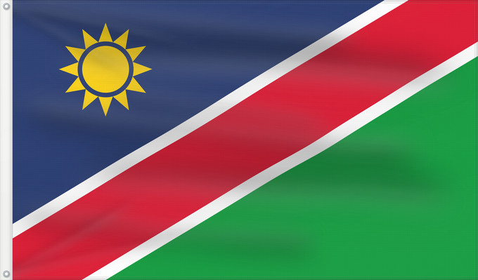 Bandera, con dos ojales metálicos y lado del asta reforzado: Namibia	Namibie	Namibië