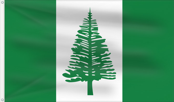 Bandera, con dos ojales metálicos y lado del asta reforzado: Norfolk Island Norfolk Norfolkinsel